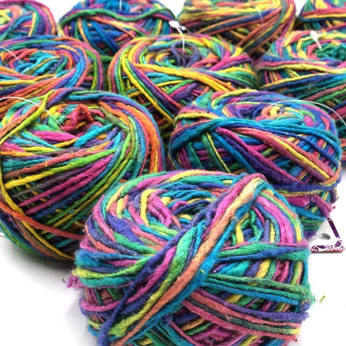 Rainbow Gradient Mohair Yarn Blend Yarn Winter Crochet Soft Yarn DIY Cloth  Skirt