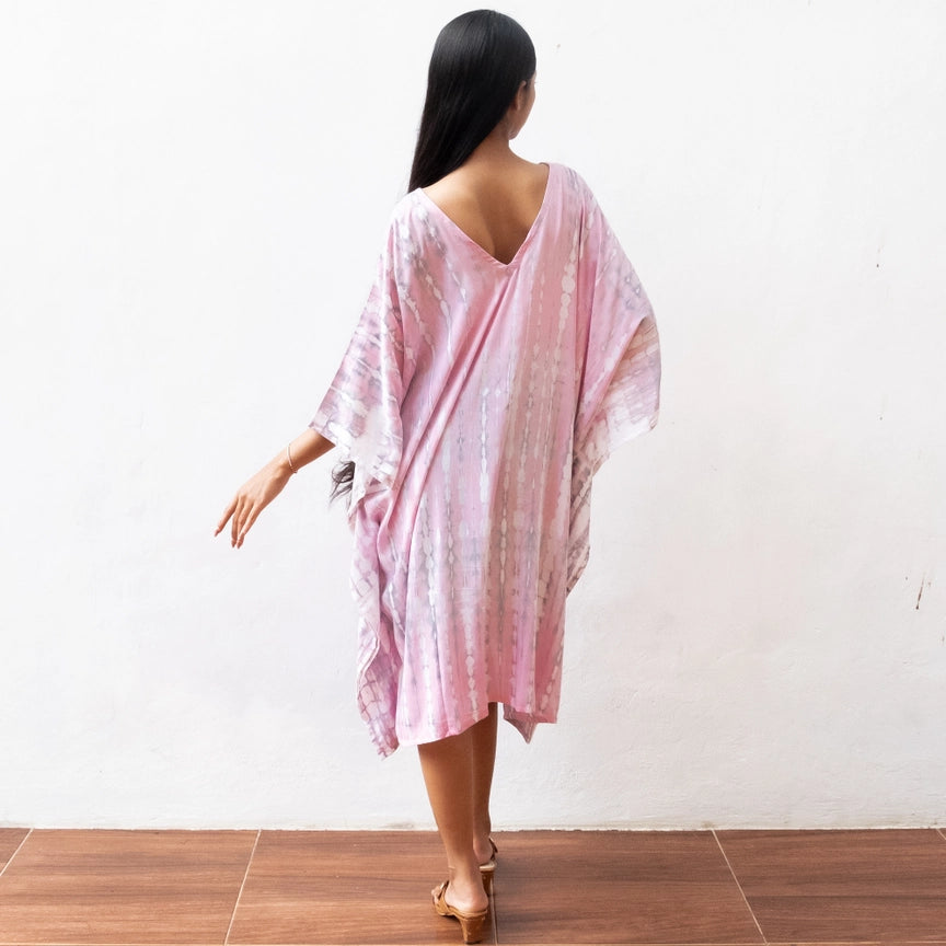 Limited Edition: Woodstock Dreams Tie Dye Short Kaftan Dress