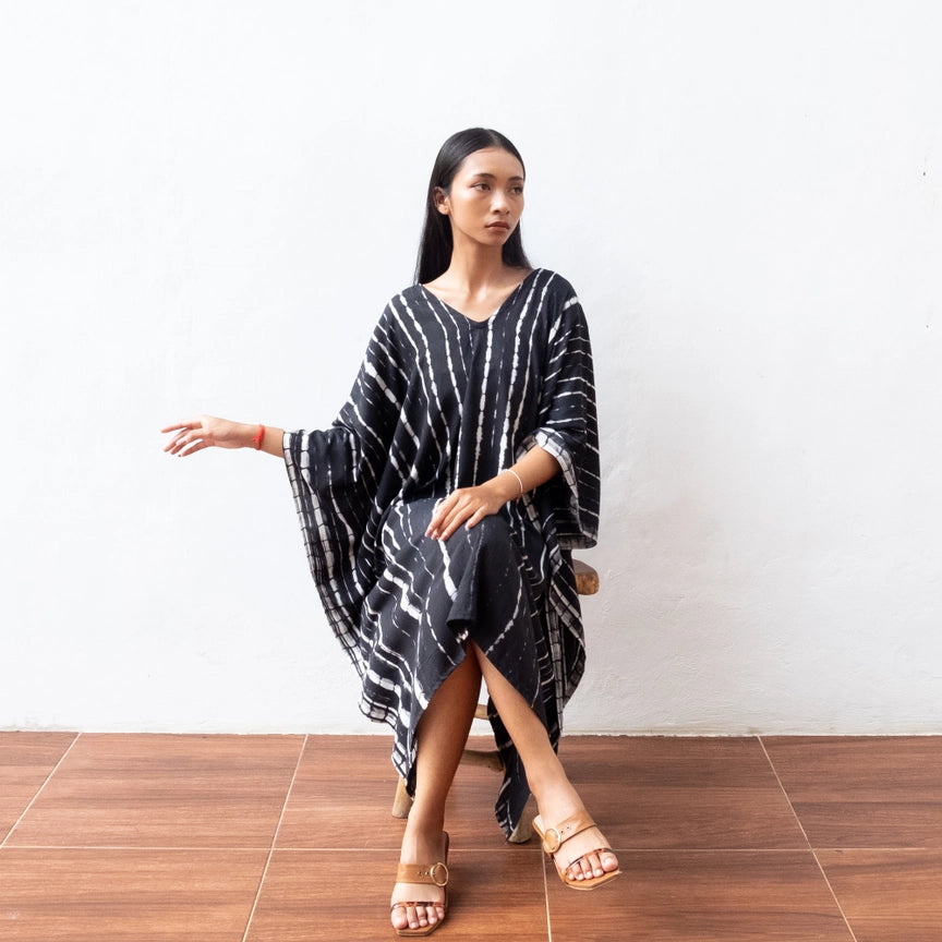 Limited Edition: Woodstock Dreams Tie Dye Short Kaftan Dress