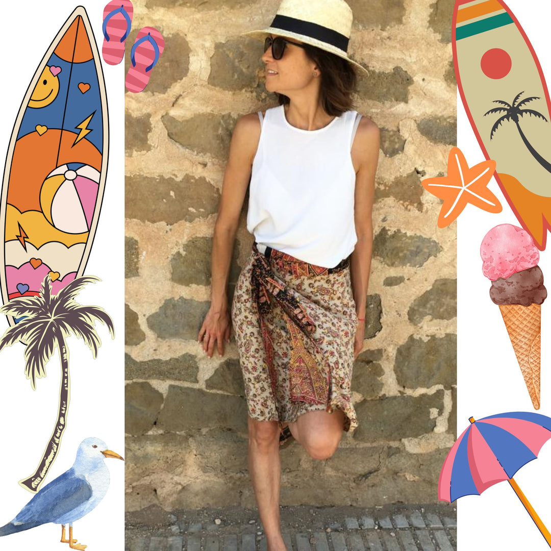 Sari Wrap Skirt – Vintage Summer Limited Edition ⛱️