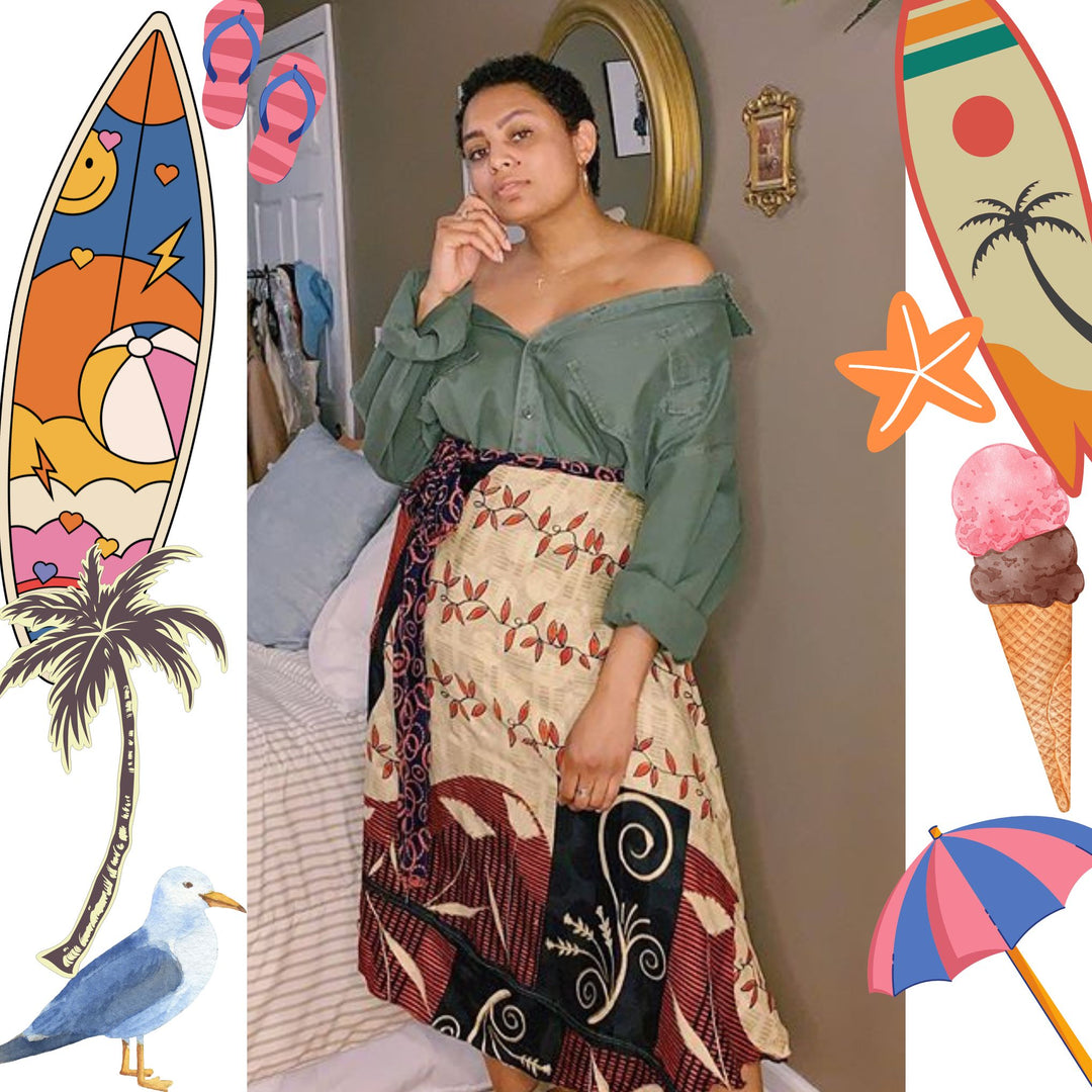 Sari Wrap Skirt – Vintage Summer Limited Edition ⛱️
