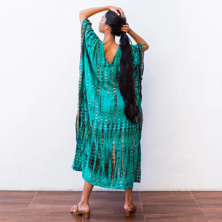 Limited Edition: Woodstock Dreams Tie Dye Long Kaftan Dress