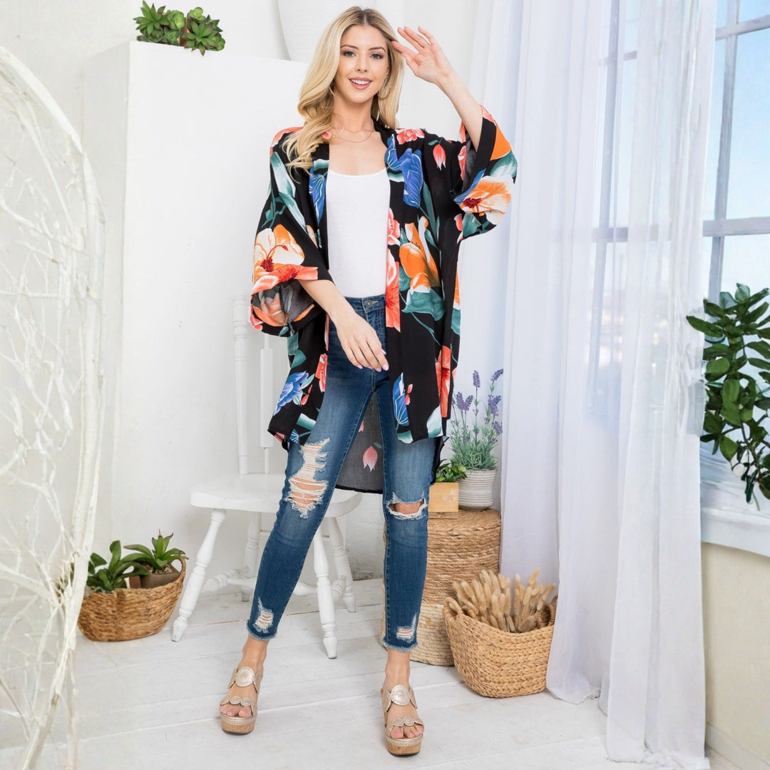 Darn Good Yarn: Island Bloom Kimono, Clothing and Accessories