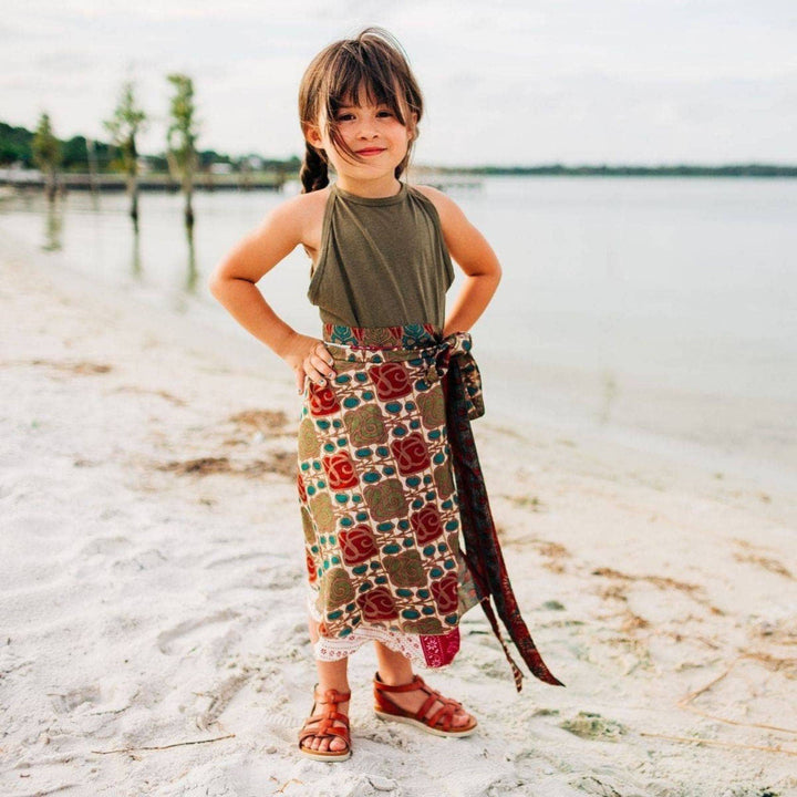 Kid's Sari Recycled Wrap Skirt - Darn Good Yarn