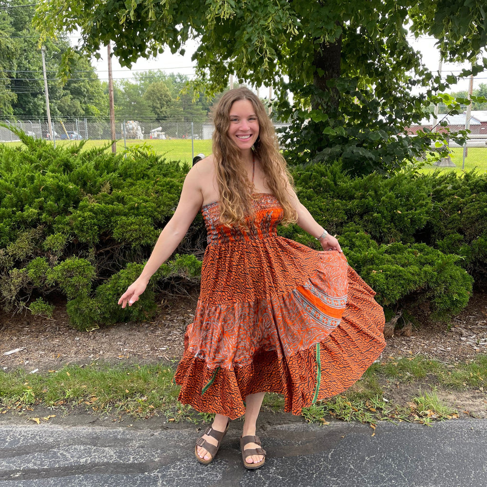 Darn Good Yarn: Sedona Patchwork Dress, Clothing and Accessories
