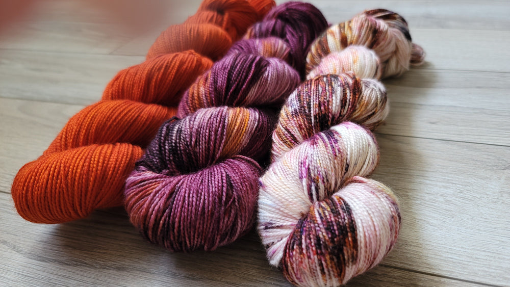 Darn Good Yarn: Mulled Wine 3 skein kit, Yarn