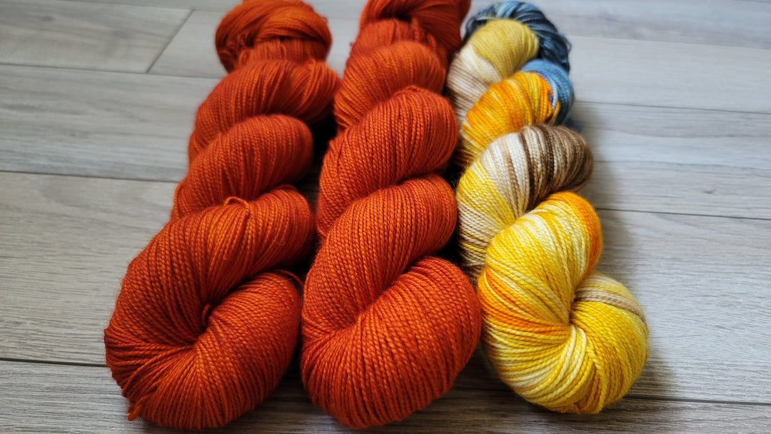 Darn Good Yarn: Scarecrow 3 skein kit, Yarn