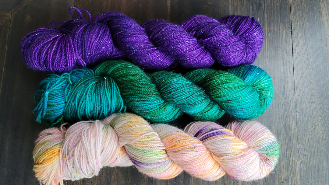 Darn Good Yarn: Pure Intensions 3 skein kit, 