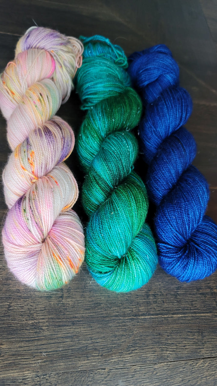 Darn Good Yarn: Flower Moon 3 skein kit, 