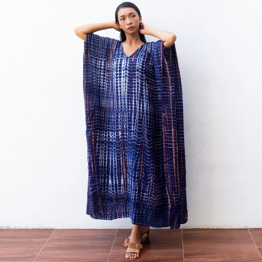 Limited Edition: Woodstock Dreams Tie Dye Long Kaftan Dress