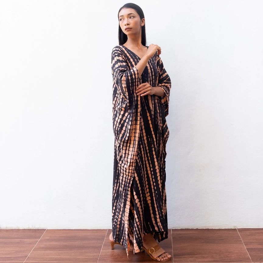Limited Edition: Woodstock Dreams Tie Dye Long Kaftan Dress