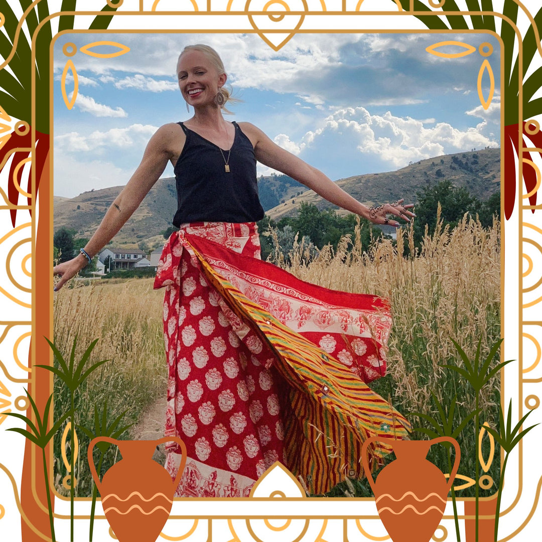 Darn Good Yarn: Marrakesh Market Wrap Skirt, Clothing and Accessories