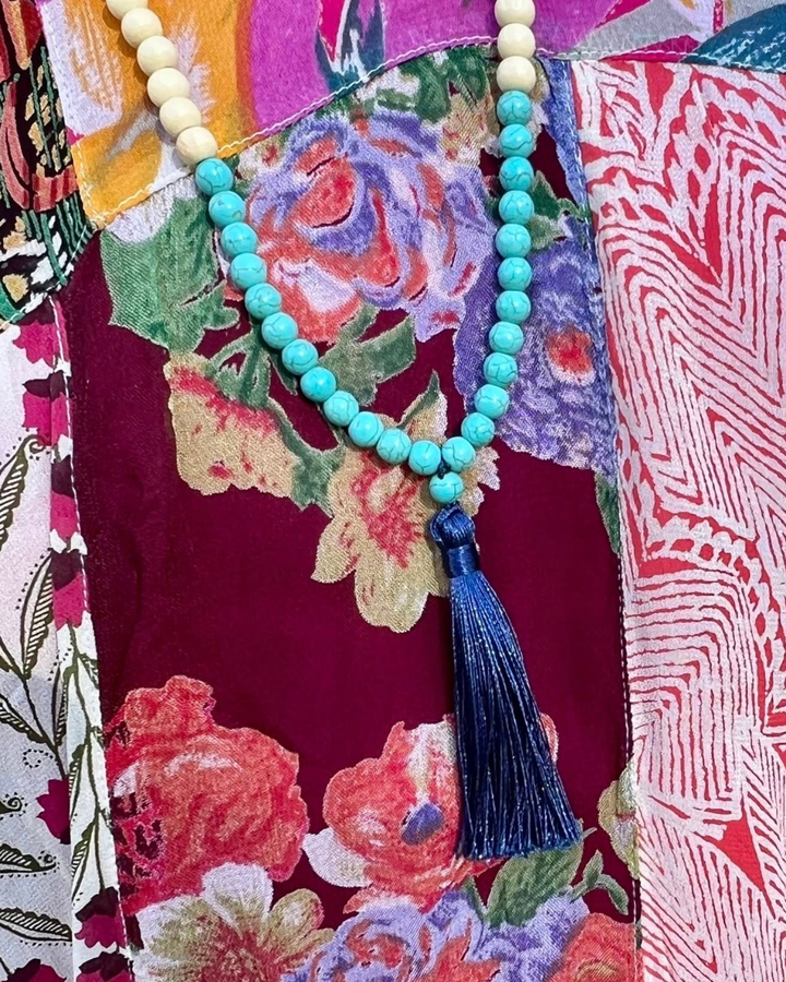 Darn Good Yarn: Woodstock Dreams Limited Edition Bohemian Embroidered Color Block Shrug, Clothing and Accessories