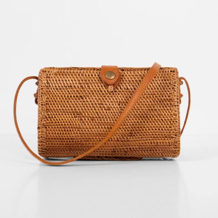 Limited Edition - Woodstock Dreams Rattan Clutch / Crossbody Bag – Brown Water Drop
