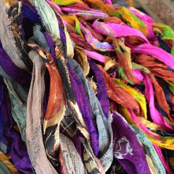 Close up of 30 Minute Arm Knit Scarf