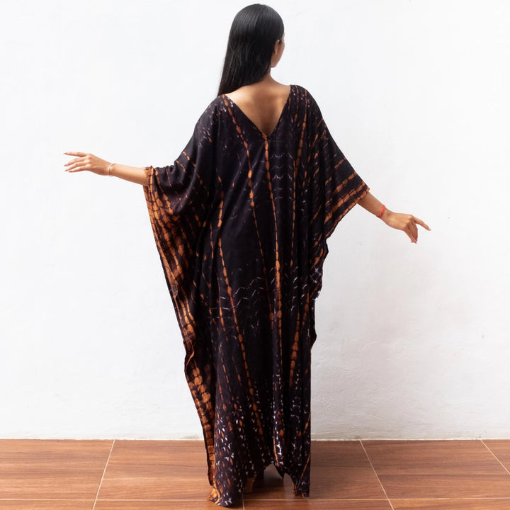 Limited Edition: Woodstock Dreams Tie Dye Long Kaftan Dress