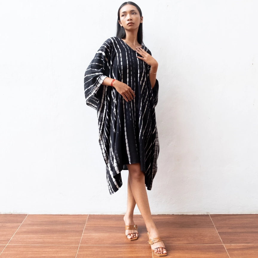 Limited Edition: Woodstock Dreams Tie Dye Short Kaftan Dress