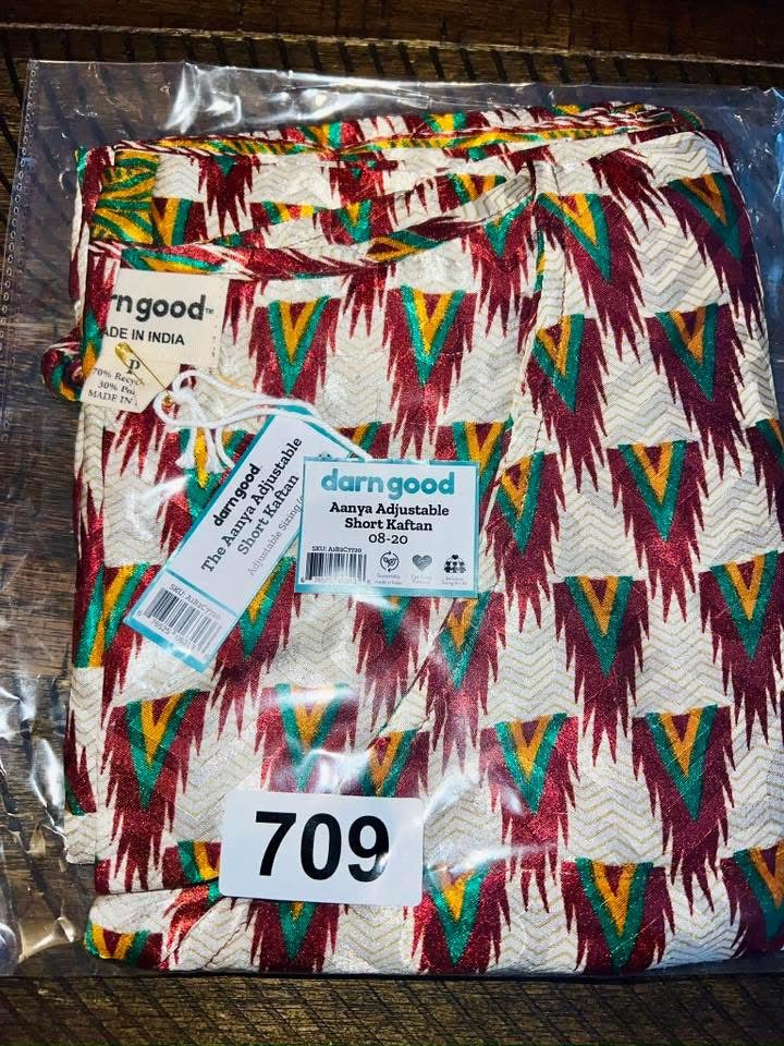 Darn Good Yarn: Sam's Serendipity Finds - #709 Aanya Short Kaftan 08-20, Clothing and Accessories