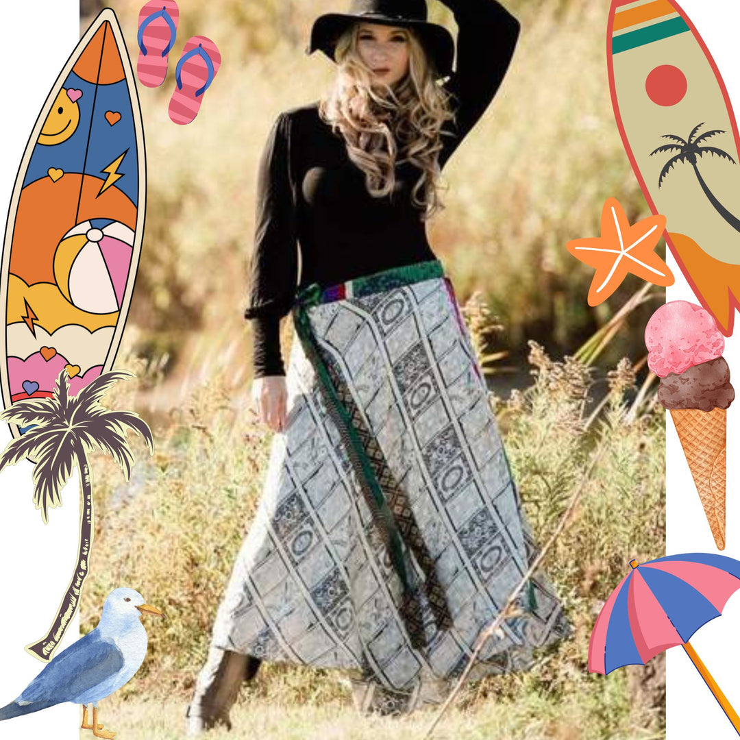 Sari Wrap Skirt – Vintage Summer Limited Edition ⛱️