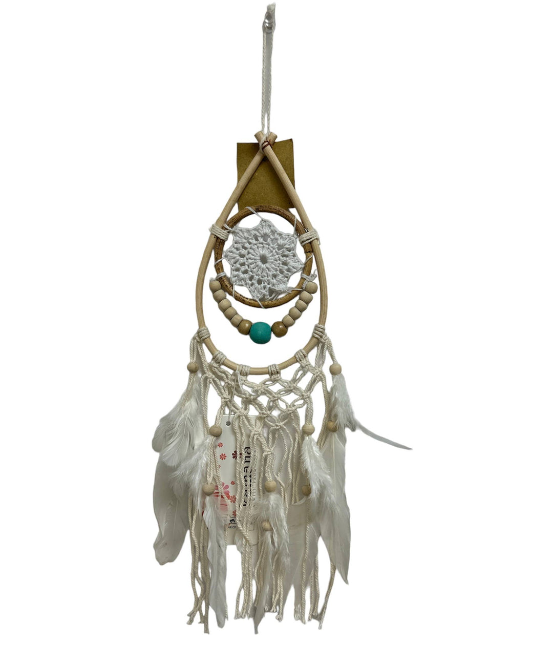 Heart Dream Catcher with Feather Fringe – Boho Wall Hanging