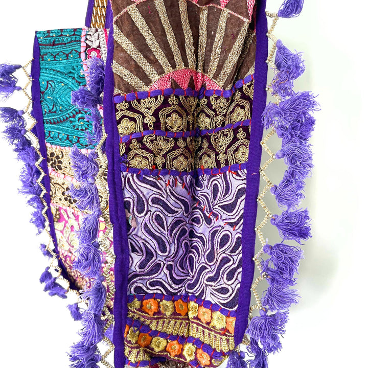 Embroidered Tassel Market Bag