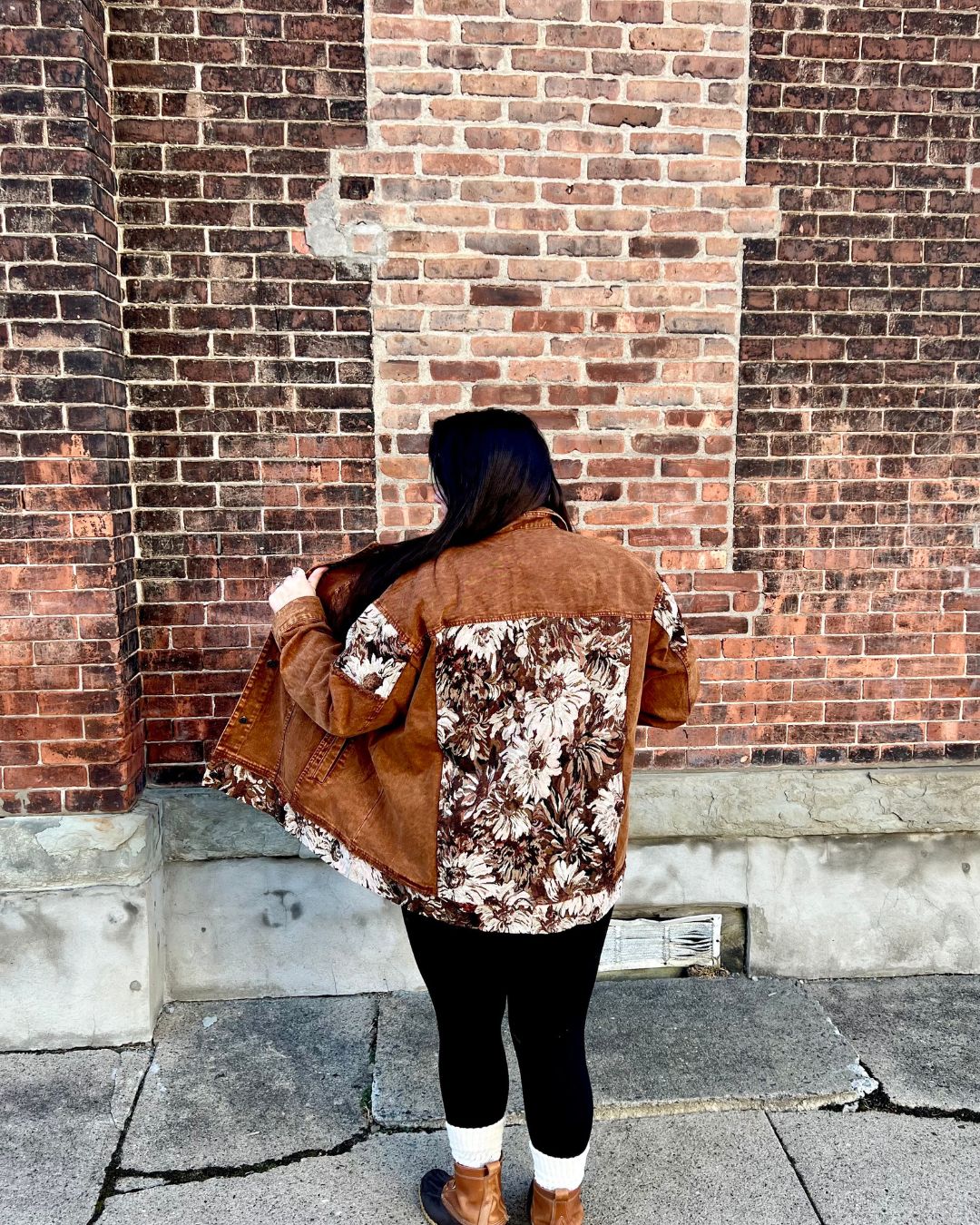 Woodstock Dreams Limited Edition Floral Contrast Stone Wash Denim Jacket