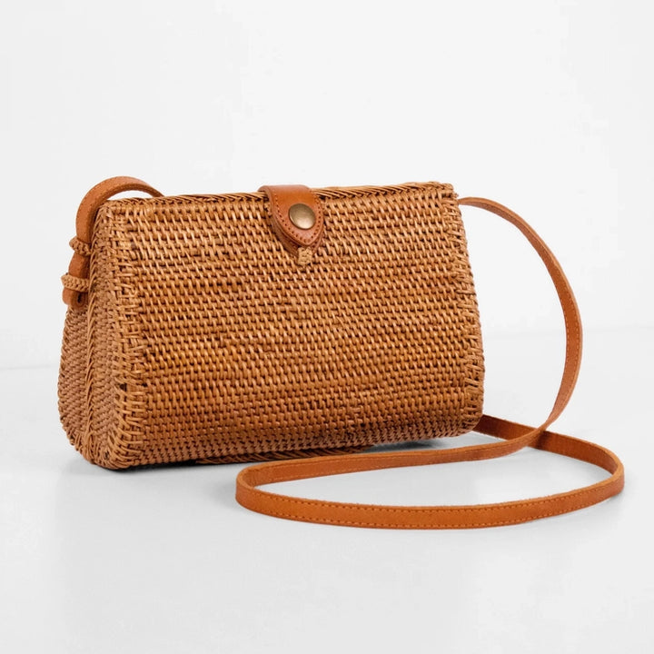 Limited Edition - Woodstock Dreams Rattan Clutch / Crossbody Bag – Brown Water Drop