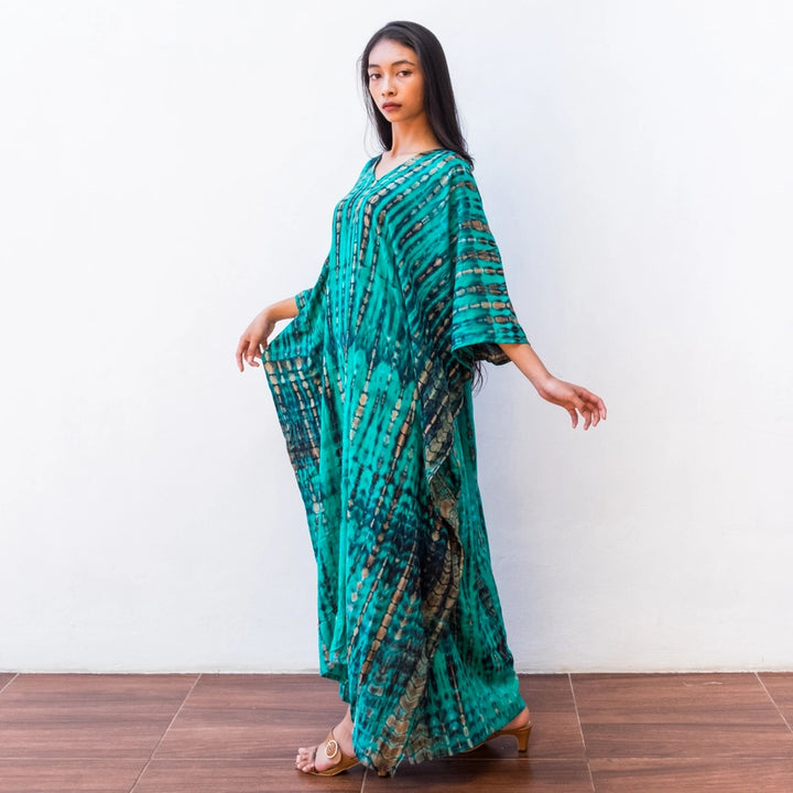 Limited Edition: Woodstock Dreams Tie Dye Long Kaftan Dress