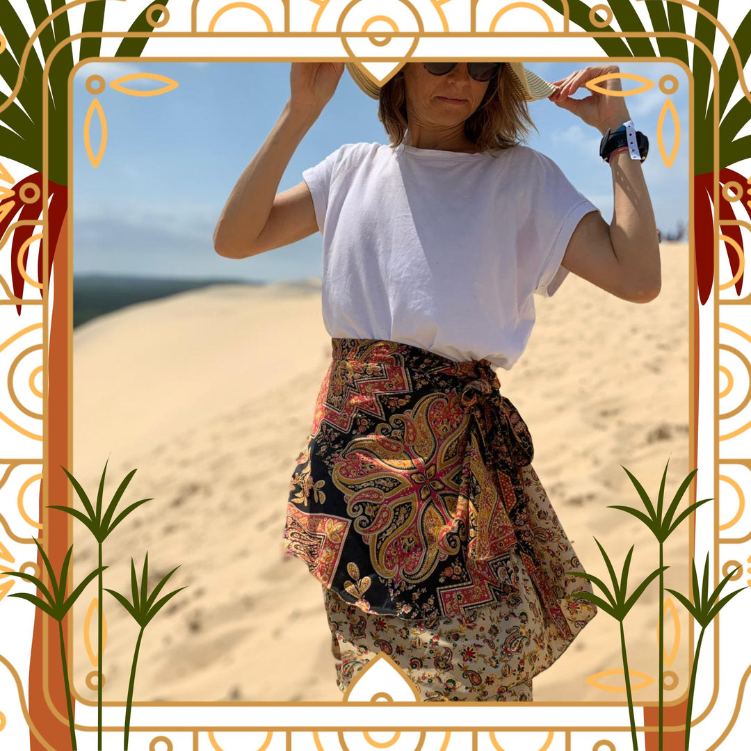 Darn Good Yarn: Marrakesh Market Wrap Skirt, Clothing and Accessories