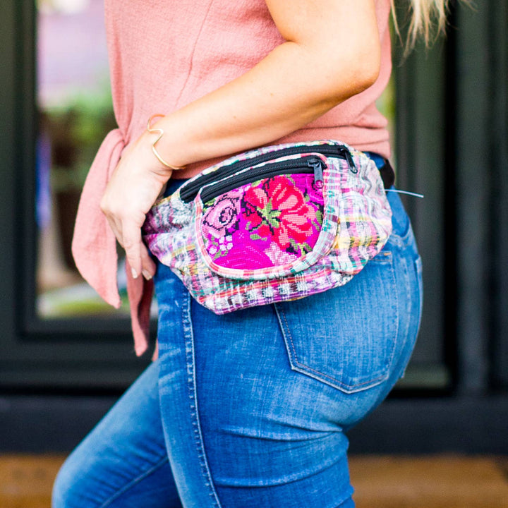 Upcycled Fanny Pack – Handmade Boho Belt Bag, Assorted Colors