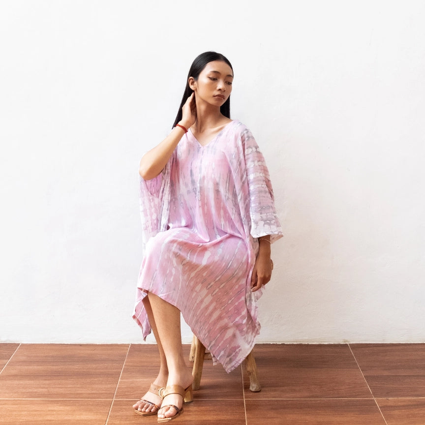 Limited Edition: Woodstock Dreams Tie Dye Short Kaftan Dress