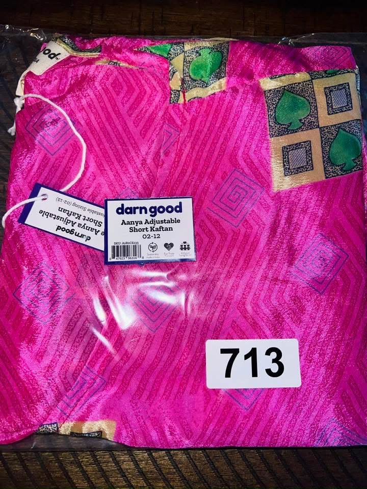 Darn Good Yarn: Sam's Serendipity Finds - #713 Aanya Short Kaftan Regular (02-12), Clothing and Accessories