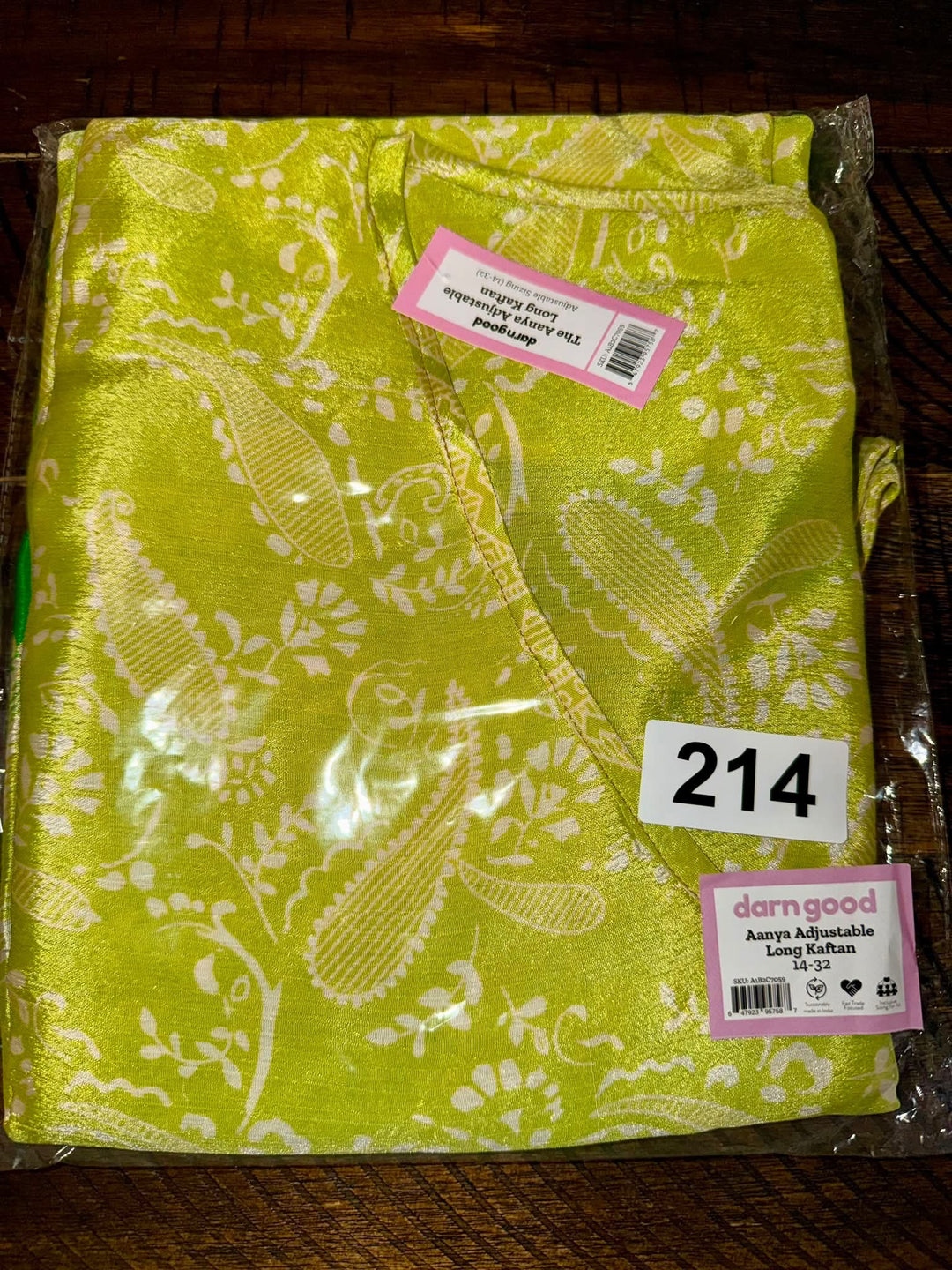 Sam's Serendipity Finds -  Pick Your Own Item #214: Aanya Long Kaftan - Goddess: 14-32