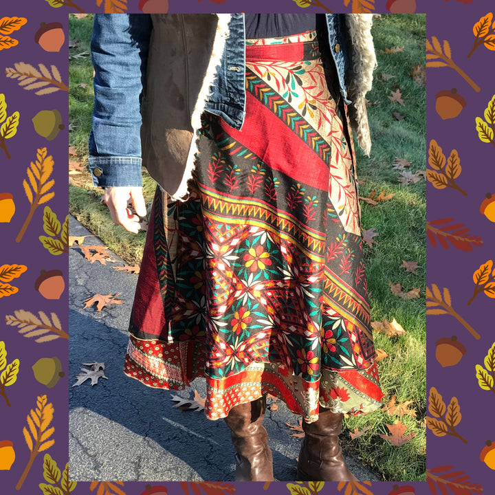 Special Edition Skirt: Harvest Hues The Original Sari Wrap Skirt