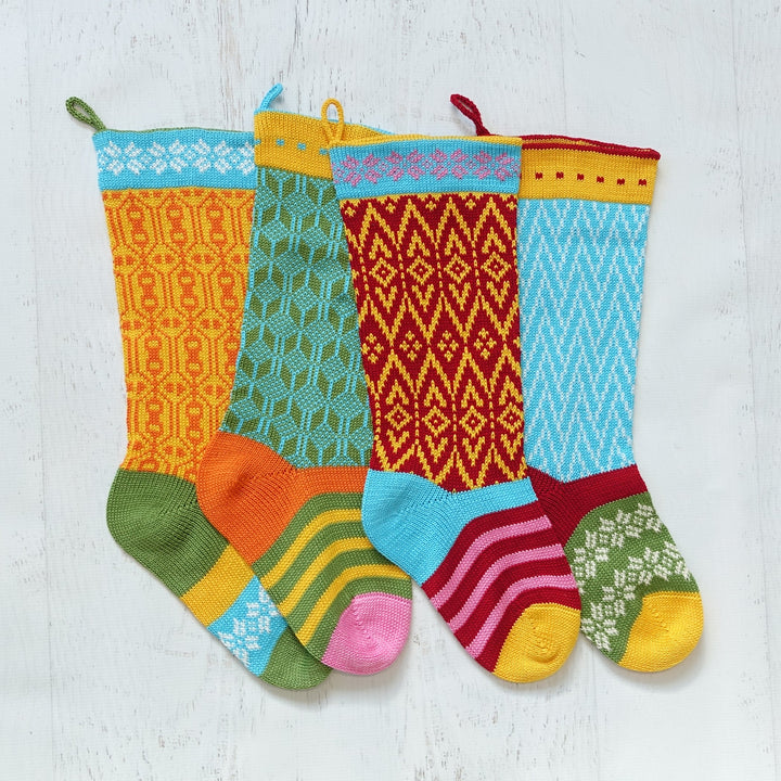 Darn Good Yarn: Colorful Stocking, Red, Stocking