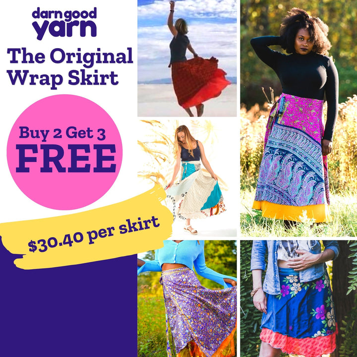 The Original Reclaimed Sari Wrap Skirt