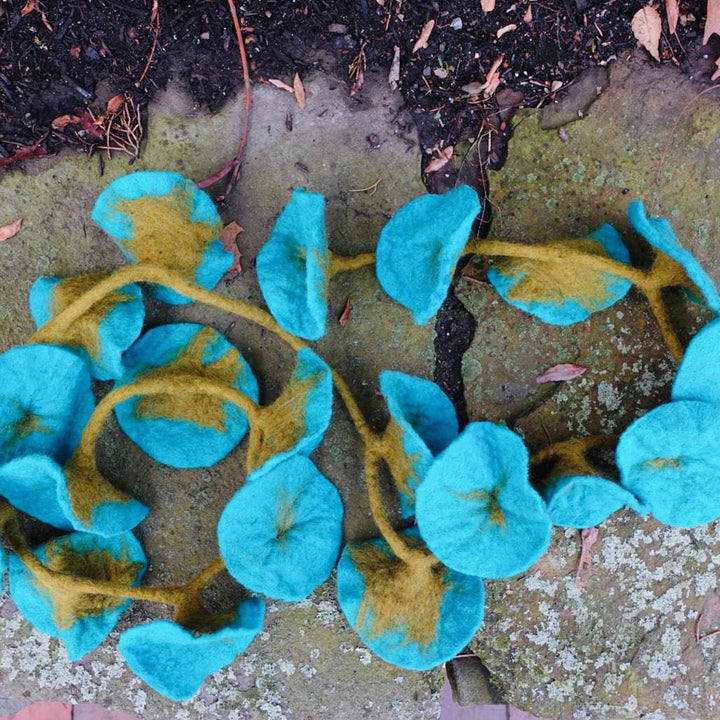 Handmade Felt Flower Garland - Darn Good Yarn