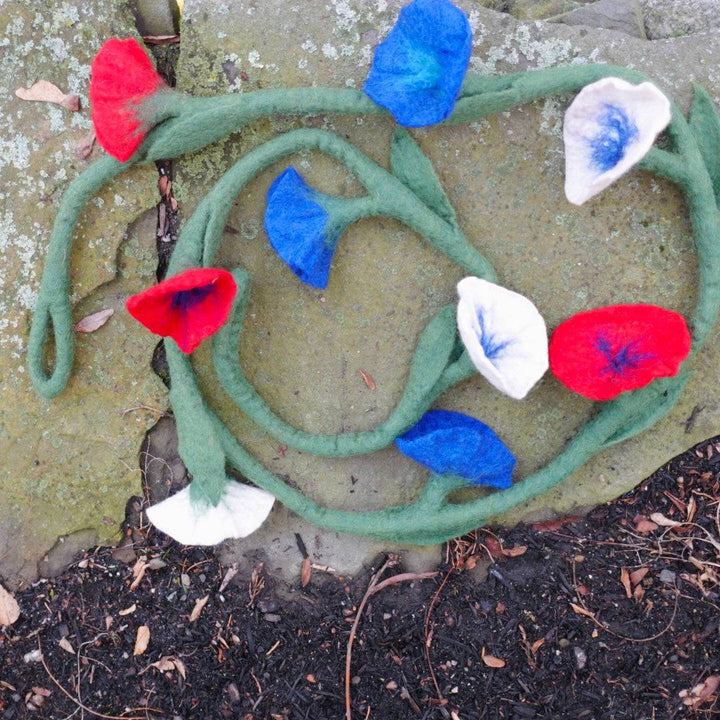 Handmade Felt Flower Garland - Darn Good Yarn
