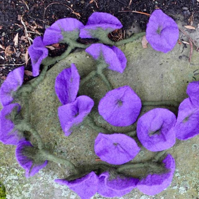 Handmade Felt Flower Garland - Darn Good Yarn