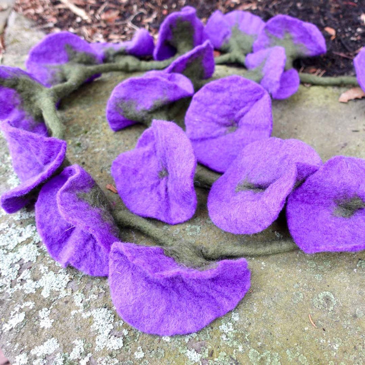 Handmade Felt Flower Garland - Darn Good Yarn