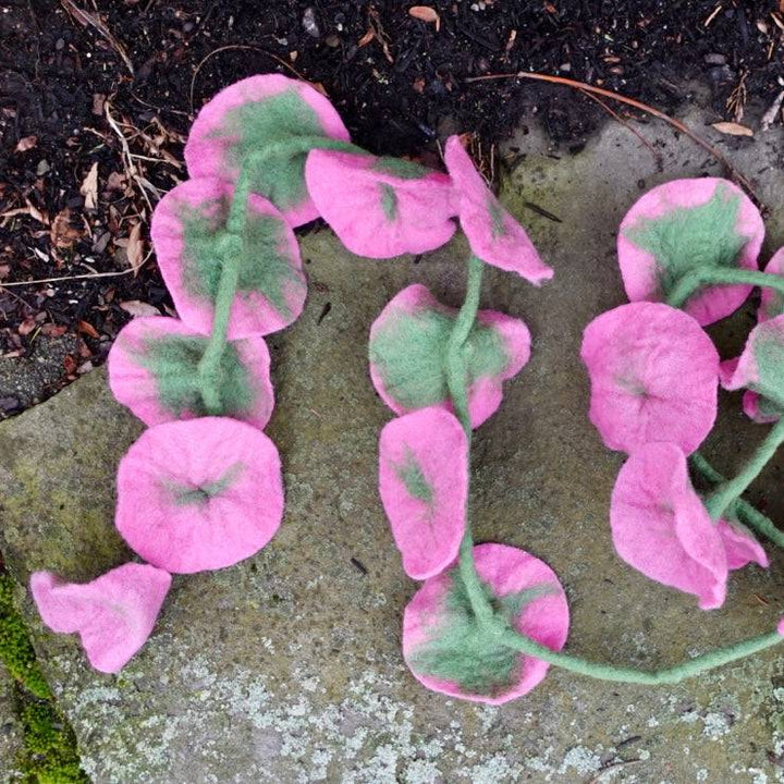 Handmade Felt Flower Garland - Darn Good Yarn