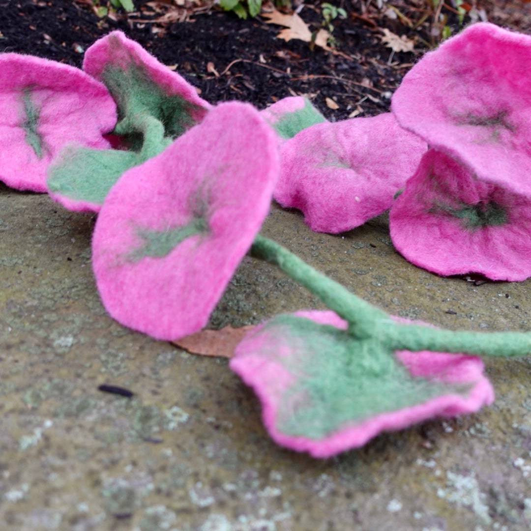 Handmade Felt Flower Garland - Darn Good Yarn