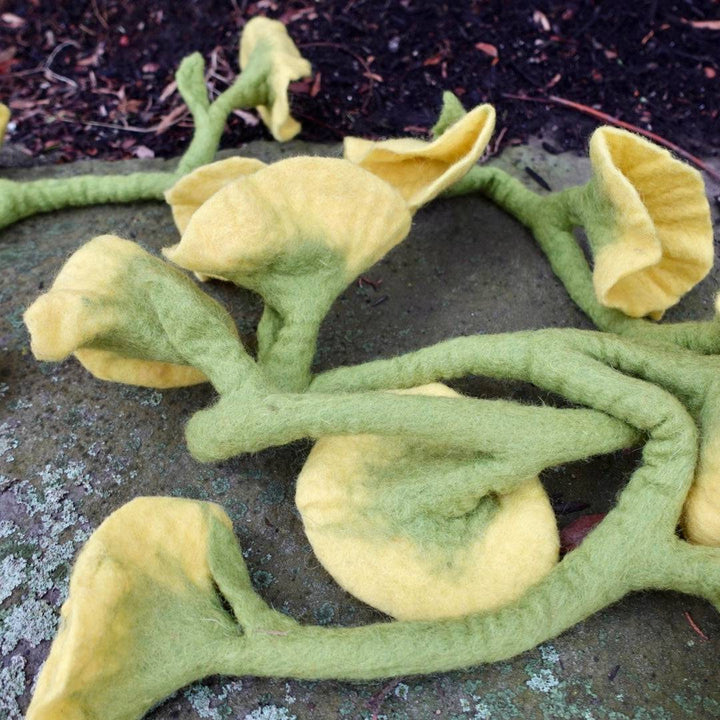 Handmade Felt Flower Garland - Darn Good Yarn