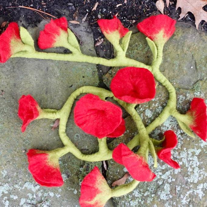 Handmade Felt Flower Garland - Darn Good Yarn