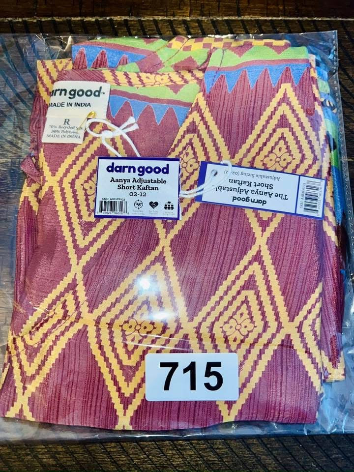 Darn Good Yarn: Sam's Serendipity Finds #715 Aanya Short Kaftan Regular 02-12, Clothing and Accessories
