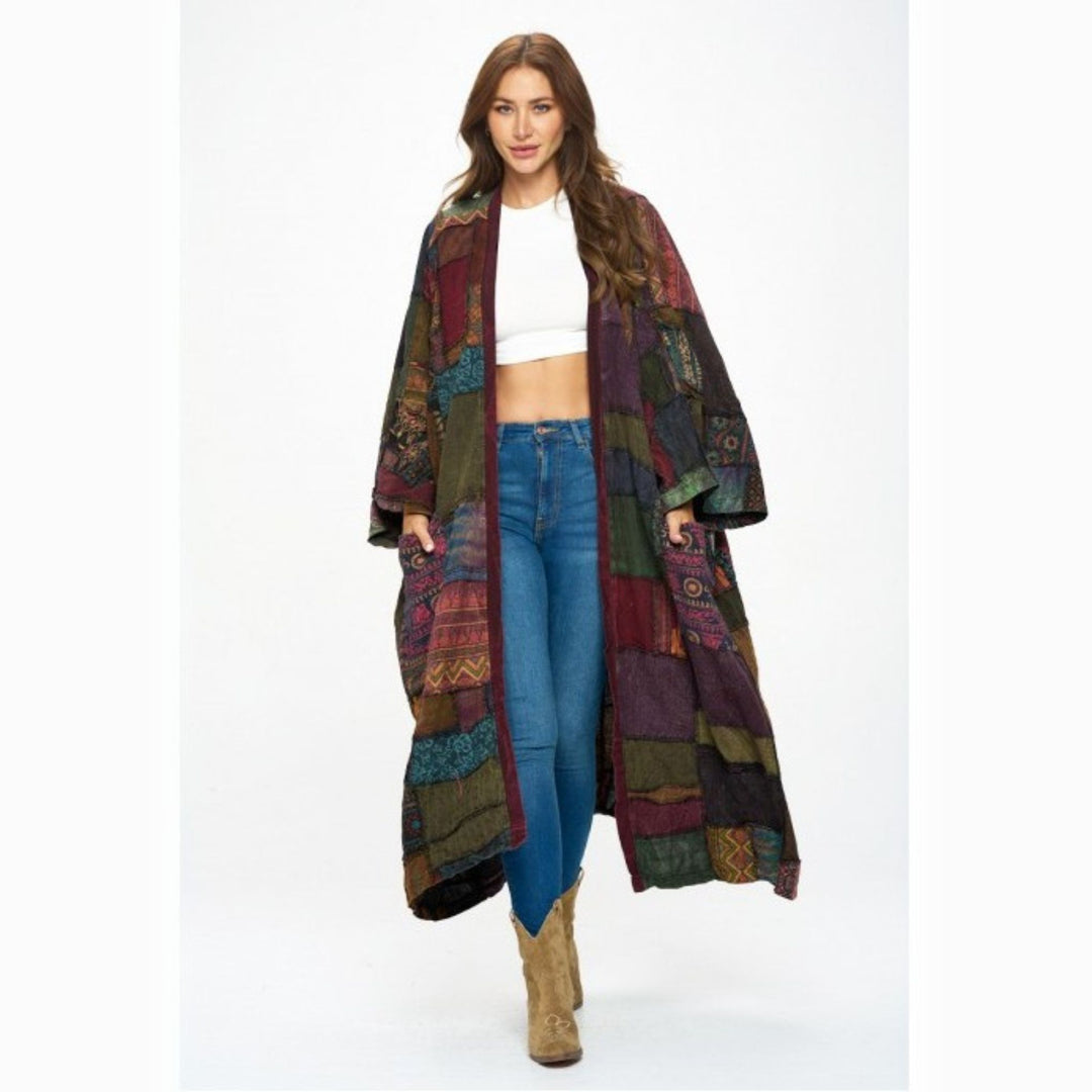 Limited Edition: Woodstock Dreams Handcrafted Patchwork Long Duster