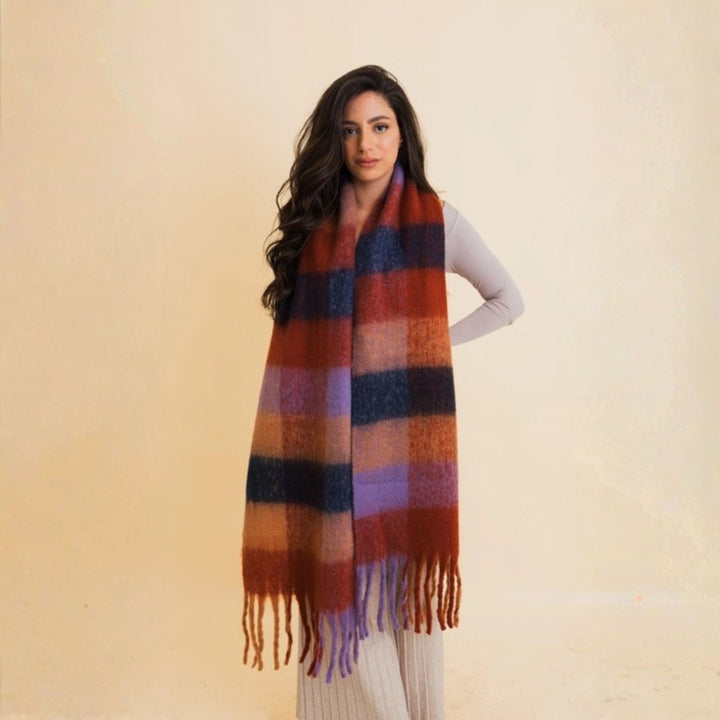 Darn Good Yarn: Cozy Breeze Oversized Fringe Scarf, Clothing and Accessories