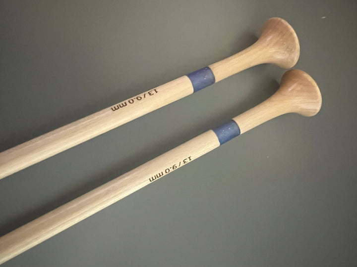 Purple Glitter Resin & Maple Knitting Needles - Darn Good Yarn