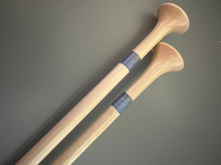 Purple Glitter Resin & Maple Knitting Needles - Darn Good Yarn