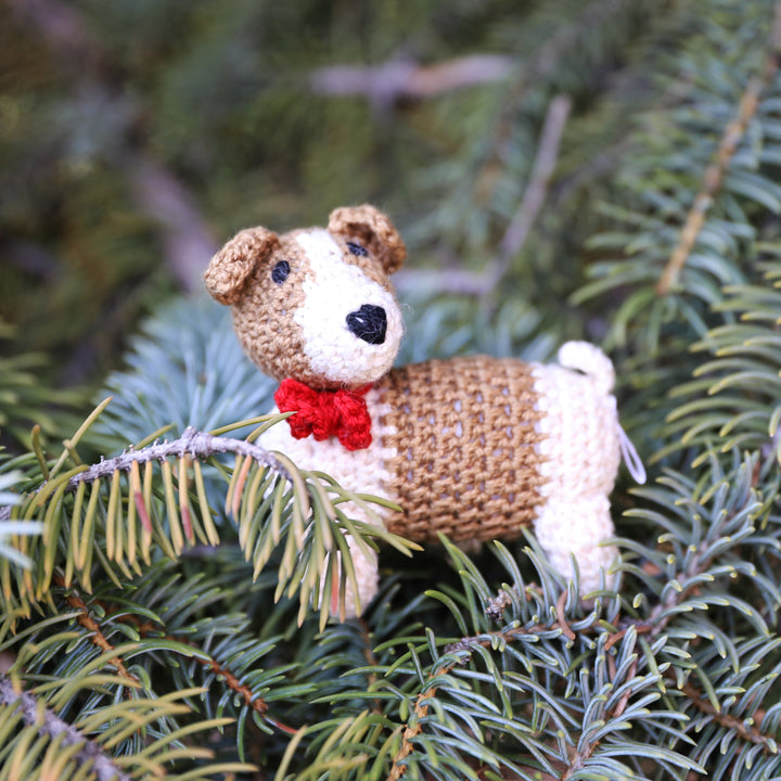 Darn Good Yarn: Crochet Terrier Ornament, Crochet Ornament